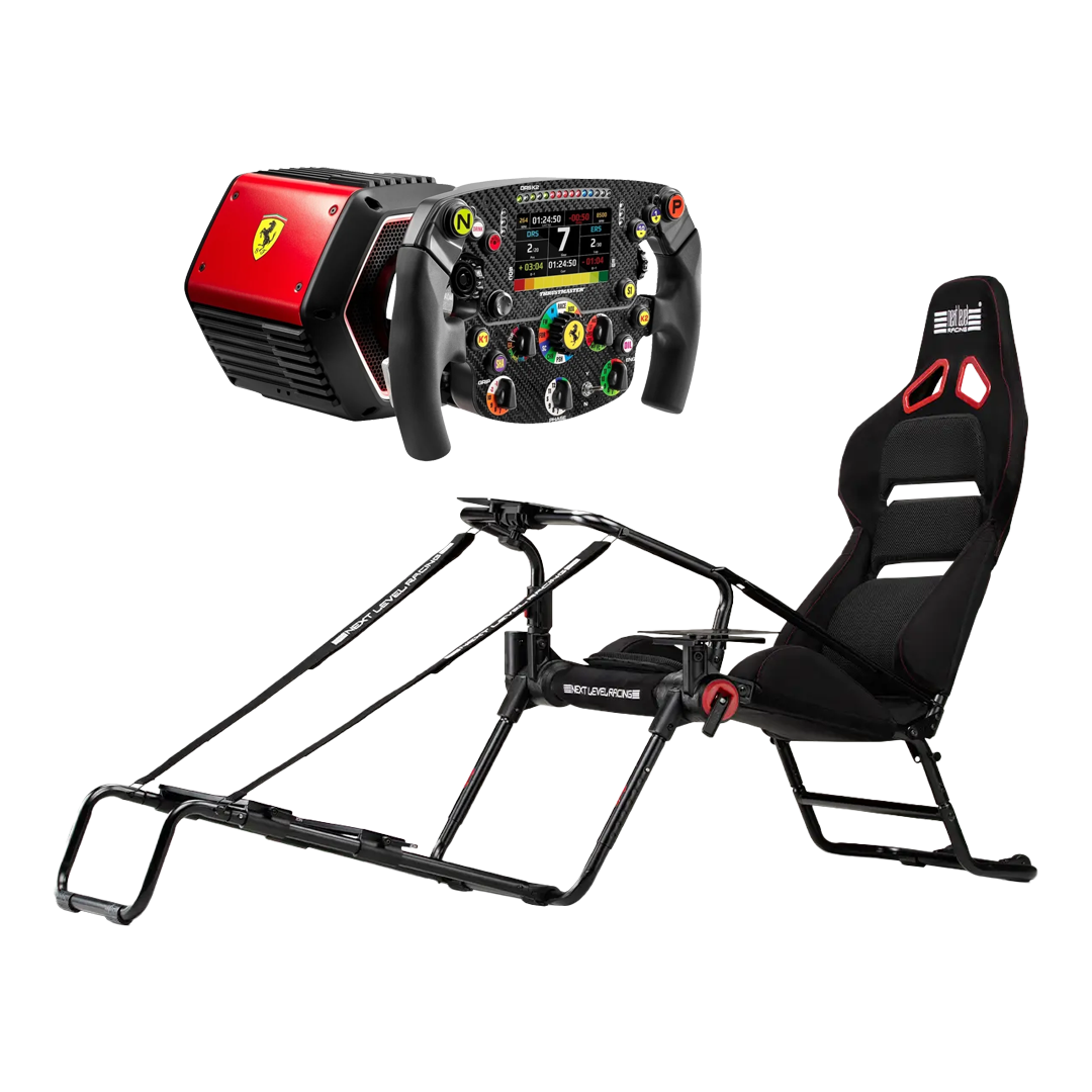 PACK Cockpit Plegable GT Lite Pro + Ferrari Bundle Base T818 | Simufy