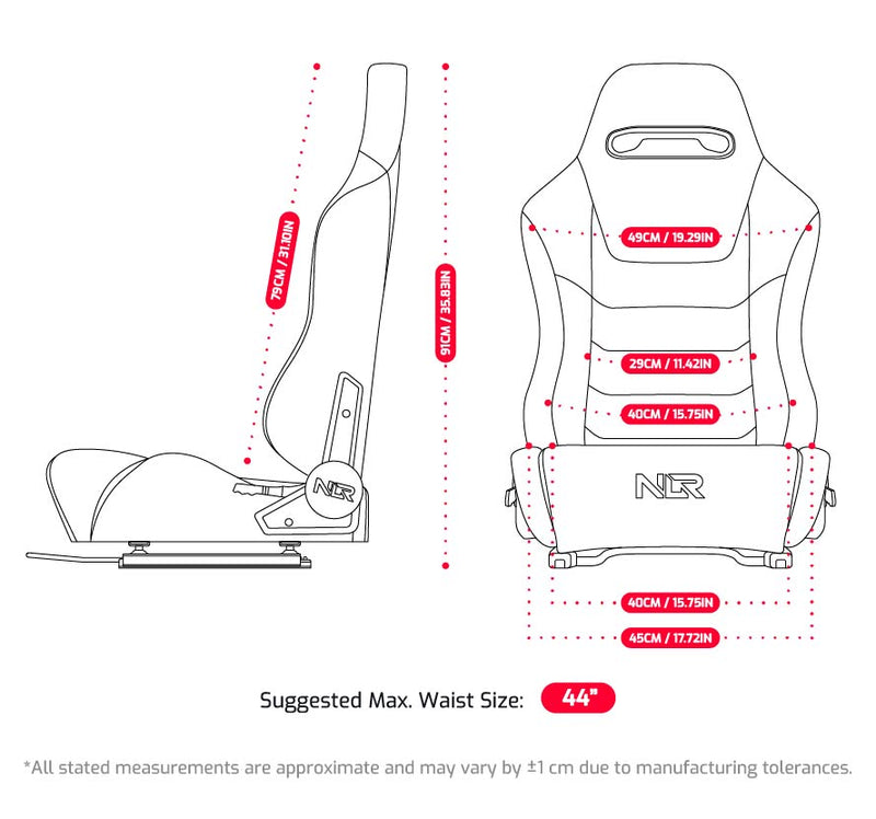 NLR ERS3 Hypercool Ventilated Sim Racing Seat (Fabric & Mesh)