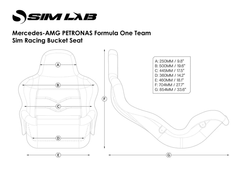 Asiento SimRacing Mercedes-AMG PETRONAS F1