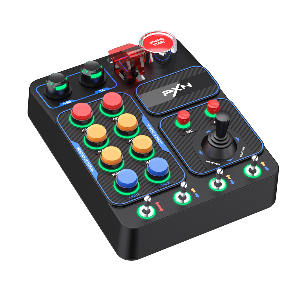 PXN CB1 シミュレーター Amazon.com: PXN CB1 Gaming Button Box – Sim Drive Control with 19