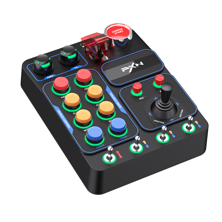 PXN CB1 コックピットスイッチパネル 　トラック　SIM　シムレーシング Amazon.com: PXN CB1 Racing Button Box PC USB Simulation