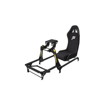 Fanatec CSL Cockpit V1.5, aluminium and steel sim racing rig in GT position