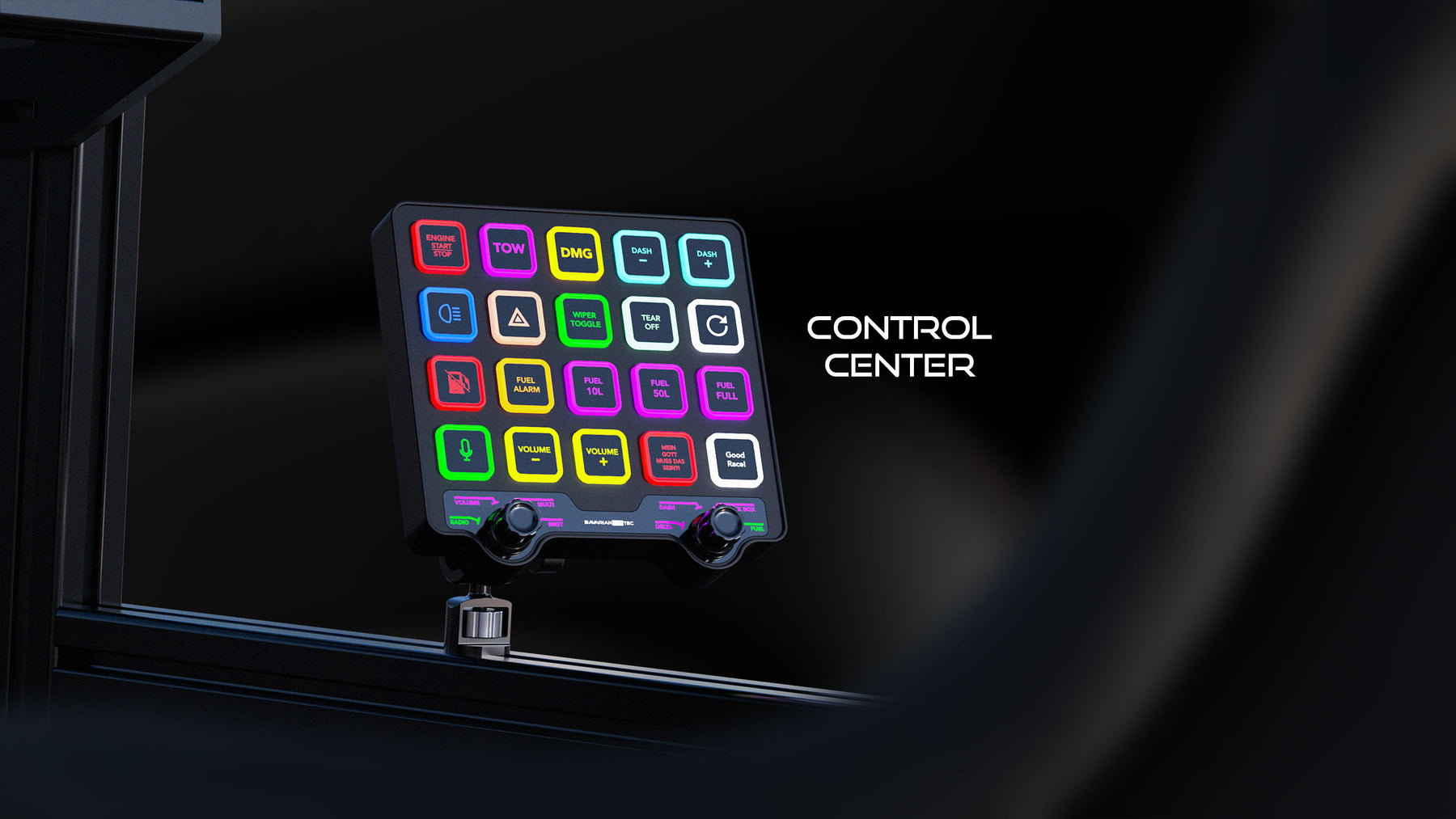 Sim Racing Control Panel BavarianSimTec Control Center | Botonera con Hub USB-C | Simufy