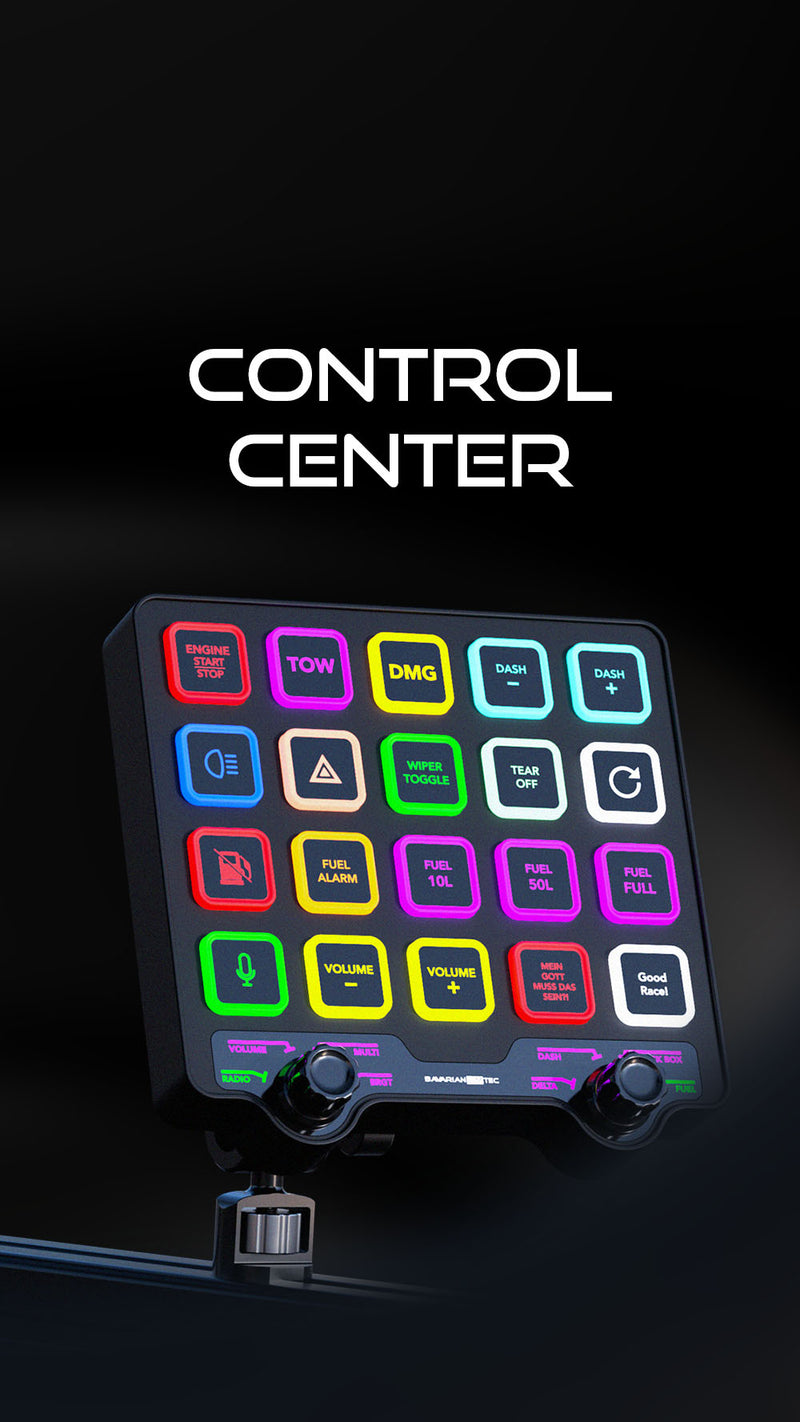 Sim Racing Control Panel BavarianSimTec Control Center | Botonera con Hub USB-C | Simufy