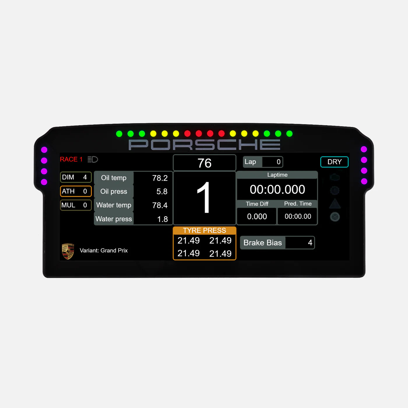 Sim-Lab Dashboard Porsche 911 GT3 Cup | LCD 10,3" | Simufy