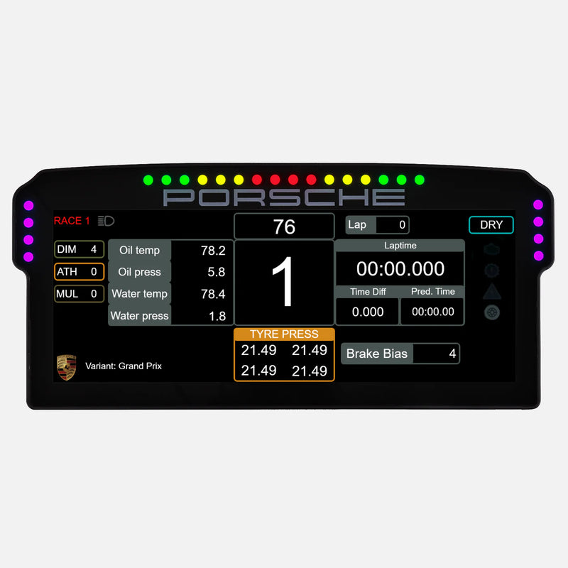Porsche 911 GT3 Cup Dashboard