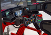 Vista frontal do habitáculo réplica GT3 EPLAB 296 para sim racing