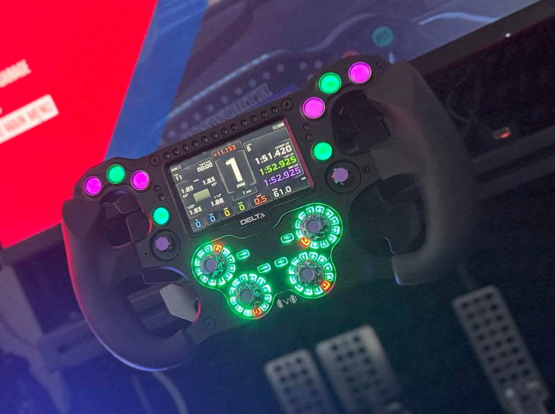 Delta Sim-Tech EVO2 | Sim Racing Wheel 120+ Inputs | Simufy
