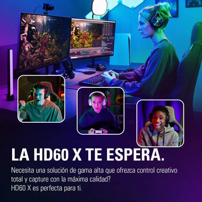 Placa de captura de vídeo externa Elgato HD60 X com latência ultrabaixa
