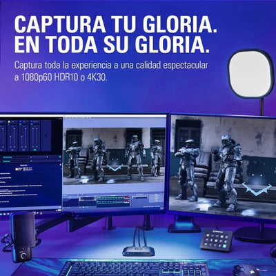 Placa de captura de vídeo externa Elgato HD60 X com latência ultrabaixa