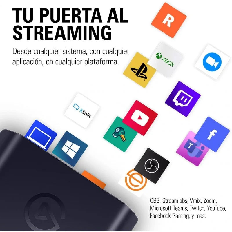 Placa de captura de vídeo externa Elgato HD60 X com latência ultrabaixa
