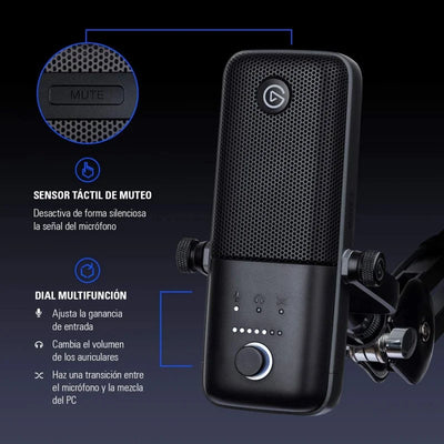 Elgato Wave:3 Microfone Condensador USB e Solução de Mixagem Digital