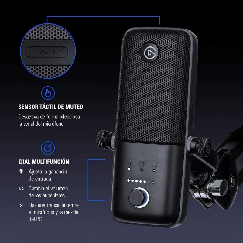 Elgato Wave:3 Microfone Condensador USB e Solução de Mixagem Digital
