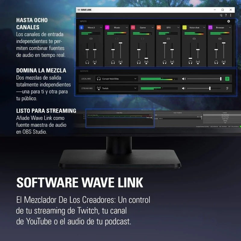 Elgato Wave:3 Microfone Condensador USB e Solução de Mixagem Digital