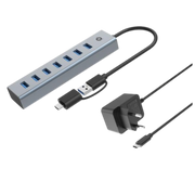 Conceptronic HUBBIES21GP USB-3.0-Hub, 7 Ports