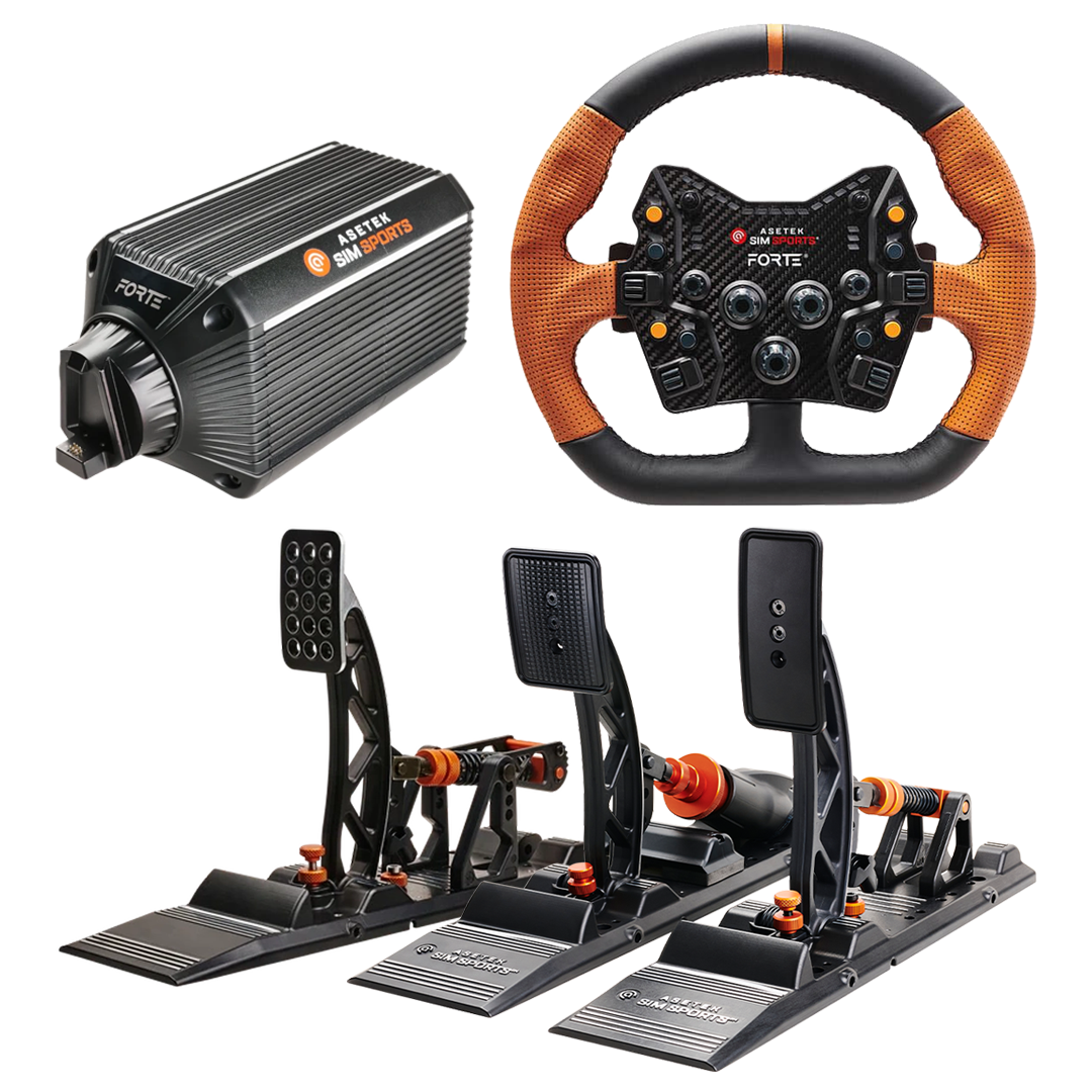 asetek forte s pedals Pack | 18 Nm Direct Drive Simulator Q-factor:51mm Mountainbike gebraucht in Köln Show_mens-bike-clothing-sale_yellow plaid The brake pedal combines