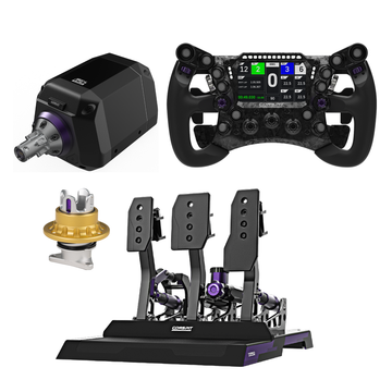 Pack Conspit Ares Platinum 20 Nm com volante Formula 290GP e pedais CPP Apex