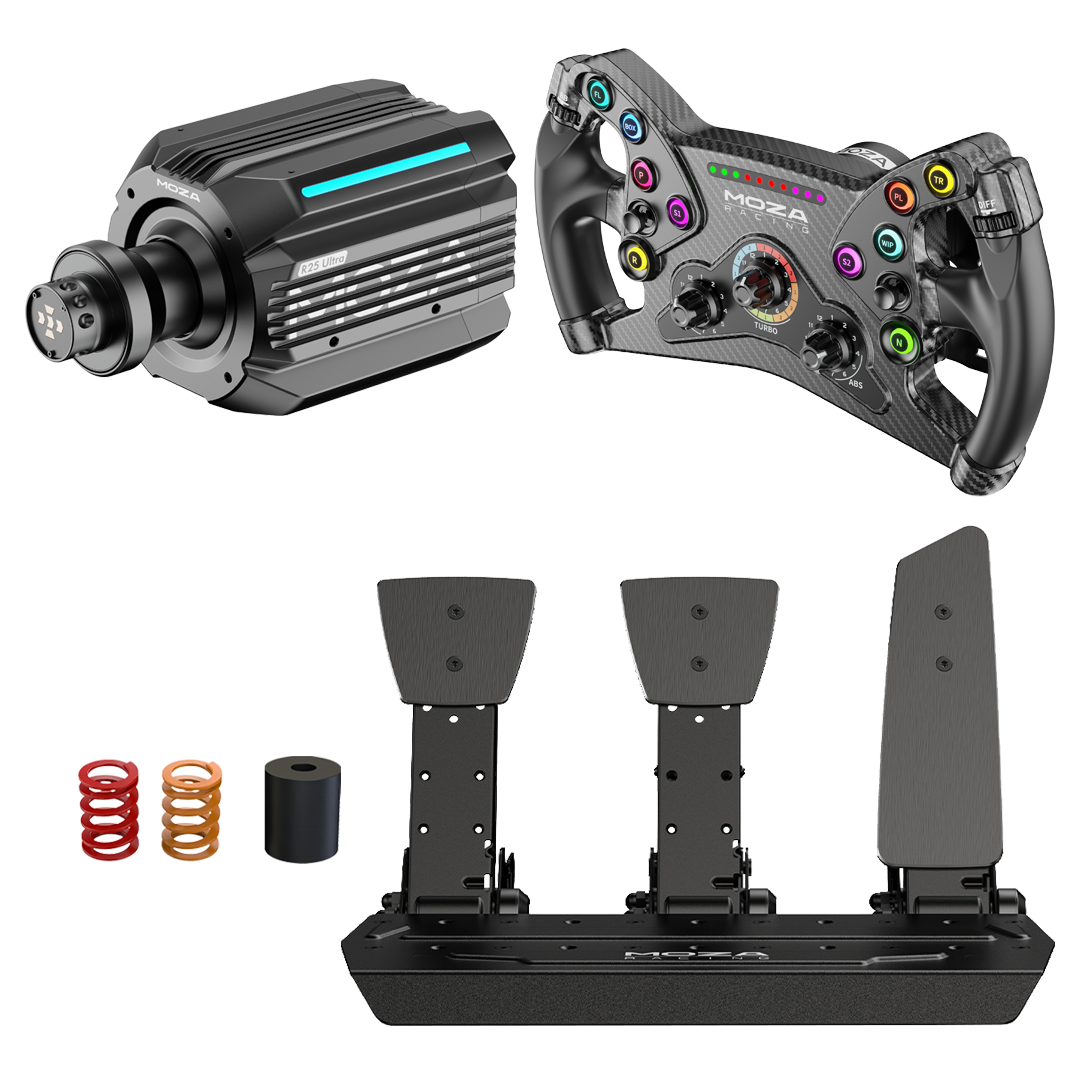 MOZA R25 Ultra TrueTorque Bundle | 25 Nm Direct Drive | Simufy