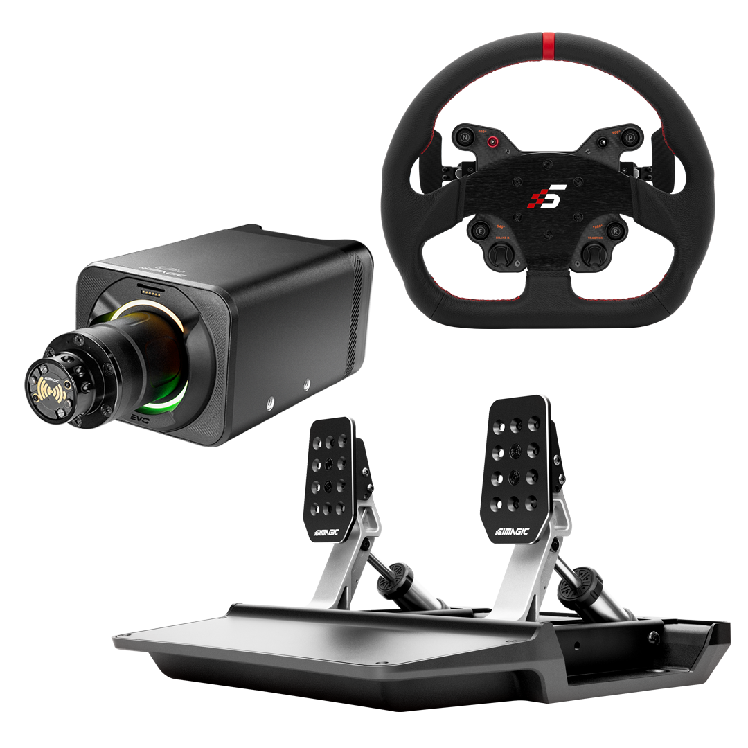 SIMAGIC Alpha EVO Pro Bundle: Direct Drive 18 Nm + Wheel + Pedals