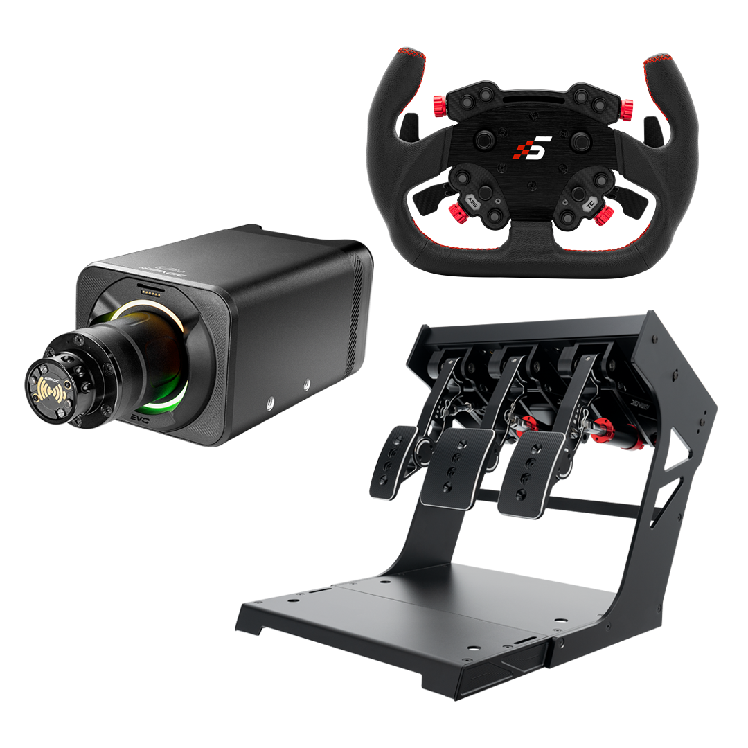 SIMAGIC Alpha EVO Pro Bundle: Direct Drive 18 Nm + Wheel + Pedals