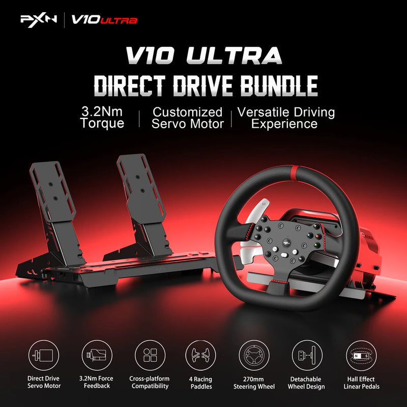 PXN V10 Ultra Bundle | 3.2 Nm Direct Drive Package | Simufy