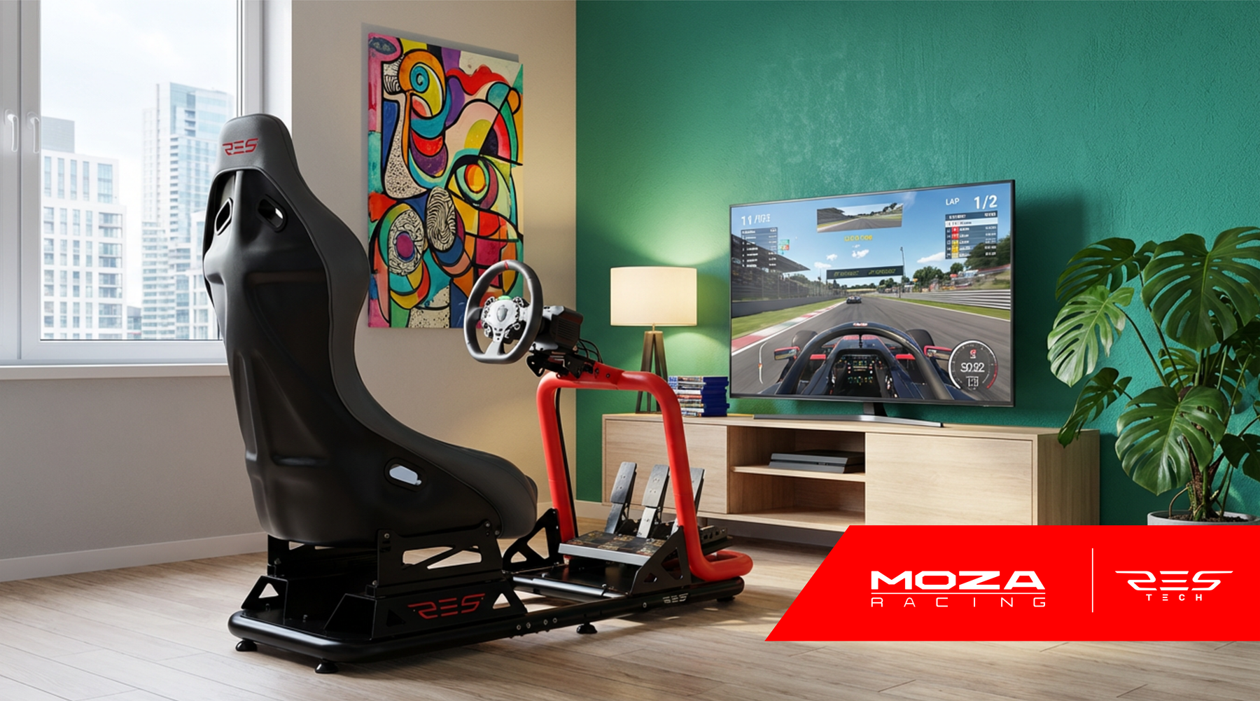 Simracing Pack Res-Tech Simply GT + Moza R3/R5 | Direct Drive | Simufy