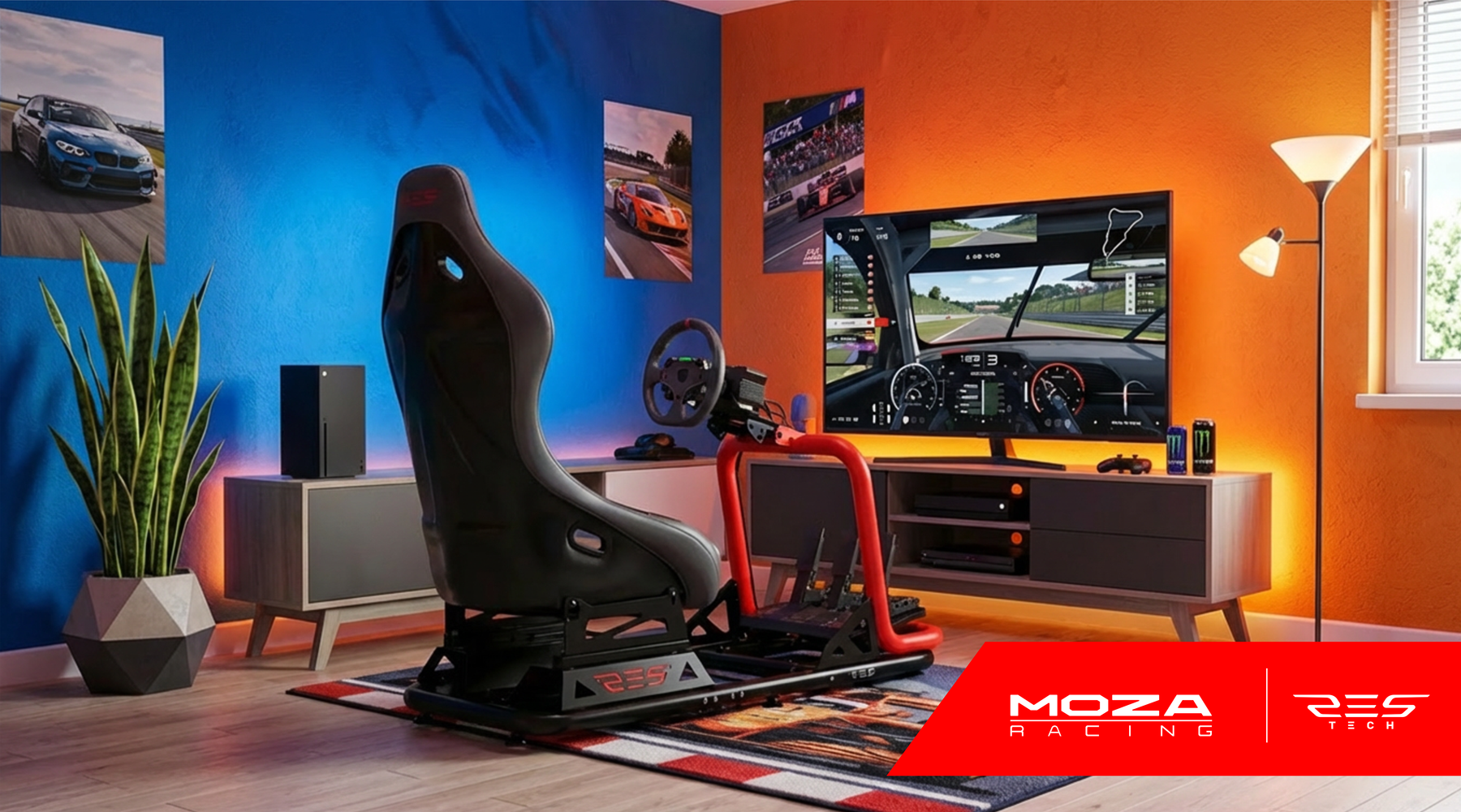 Simracing Pack Res-Tech Simply GT + Moza R3/R5 | Direct Drive | Simufy