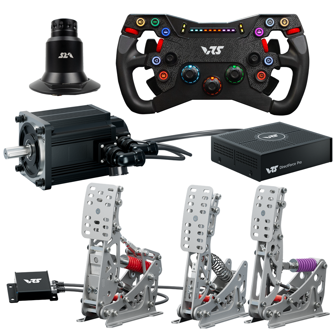 VRS Formula Wheel with 20Nm DD Wheel Base and DFPro 2 pedal Set