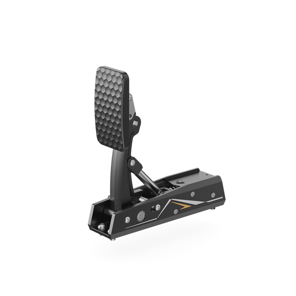 moza compatible pedals CRP2 Clutch Pedal Rock Machine RIFF Jr strength steel base Waist Support Farbe:Schwarz/Gelb/Weiß