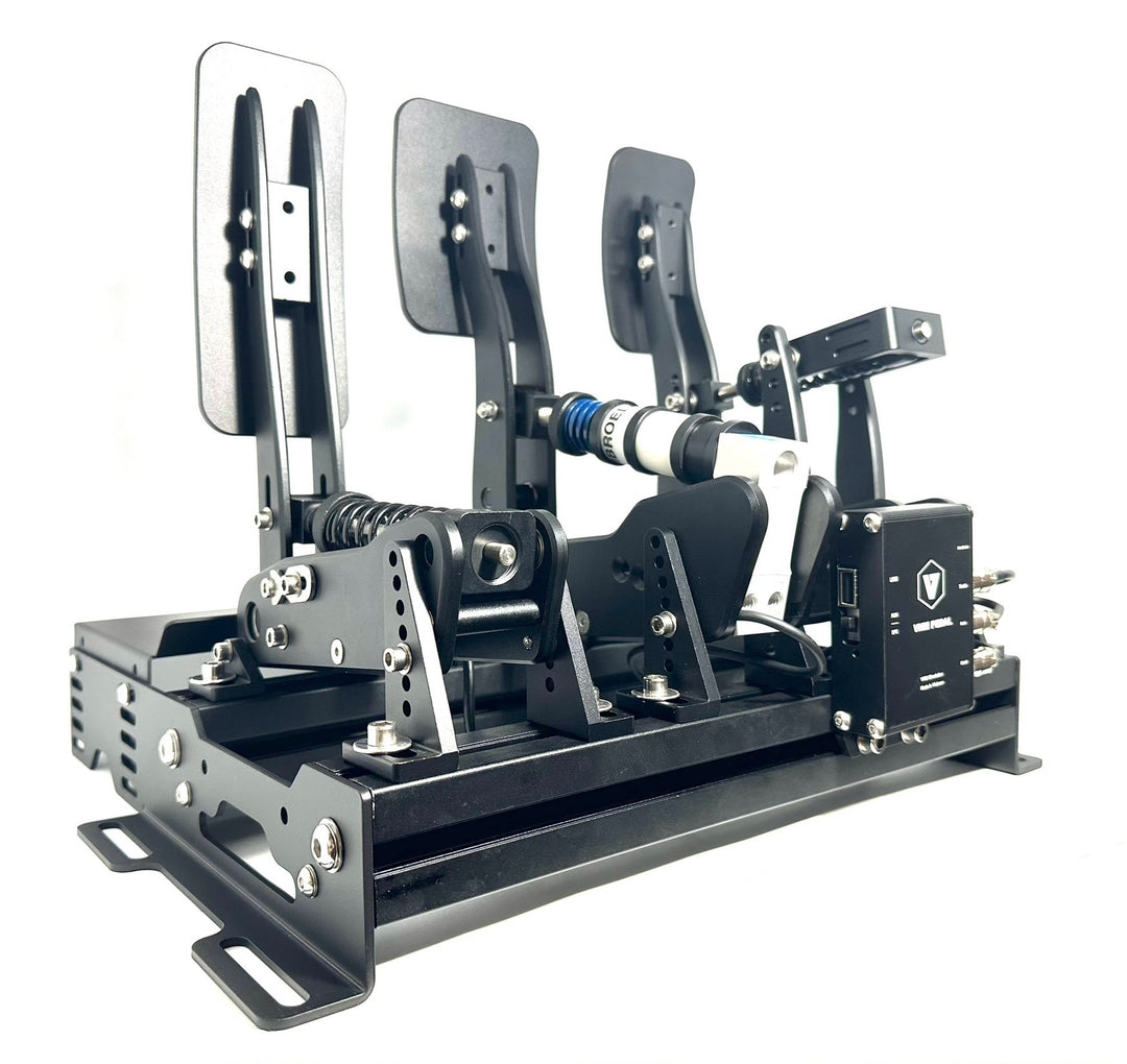 vnm pedal plate VNM 3-Pedal Set – Professional Load Cell Racing Simulator Pedals