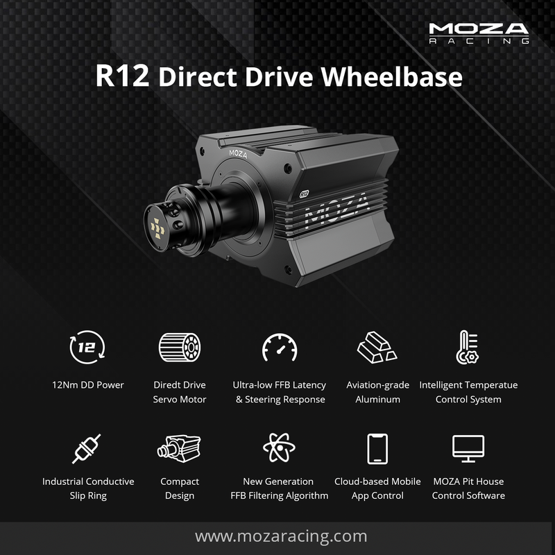 Base Direct Drive R12 MOZA Reacondicionado
