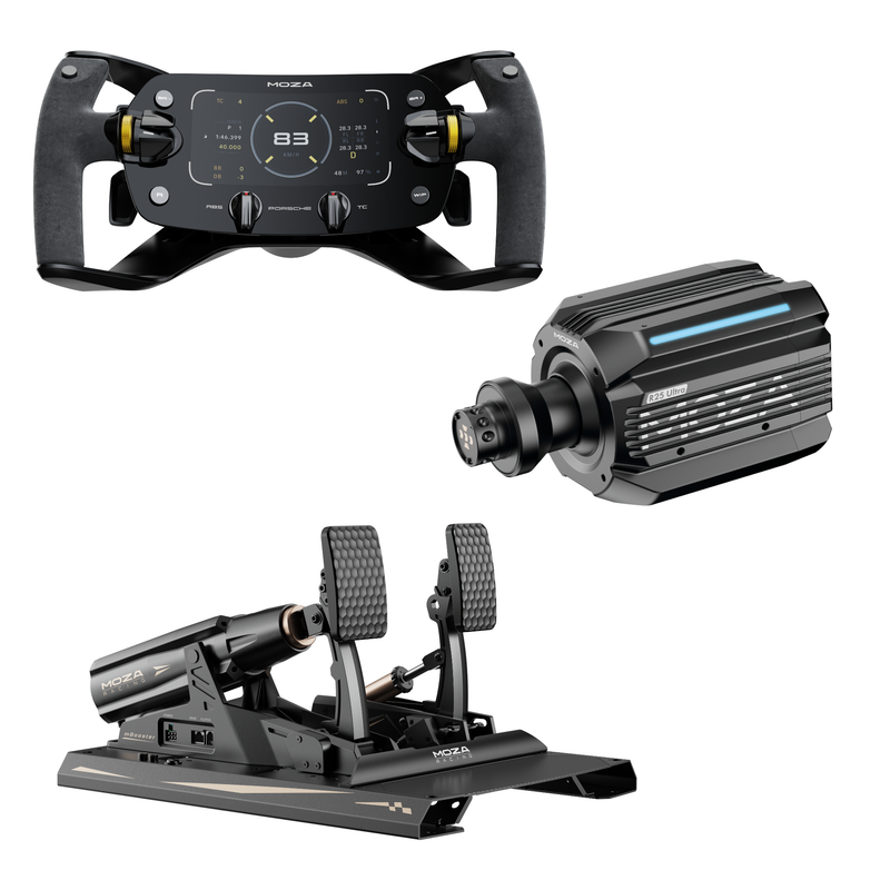 MOZA R25 Ultra TrueTorque Bundle | 25 Nm Direct Drive | Simufy
