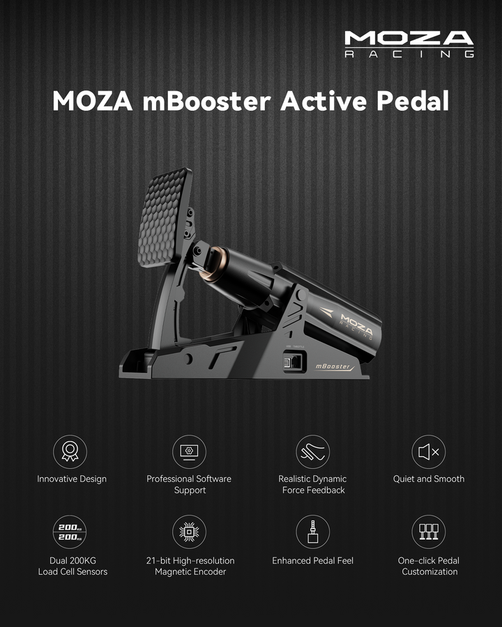 point one racing pedals MOZA mBooster Active Pedal