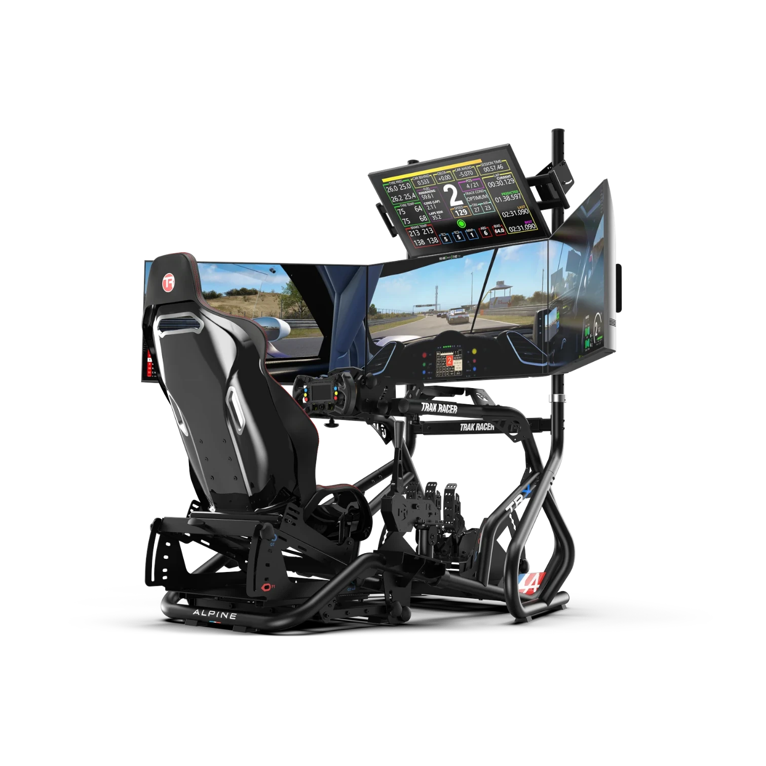 Trak Racer MS-B34 4 Monitor Stand | Freestanding 80 kg | Simufy