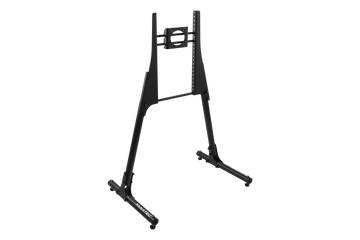 Freestanding Fanatec CSL Cockpit Monitor Stand with a large screen next to the CSL cockpit