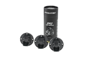 Fanatec QR2 wall mounts with wheels attached