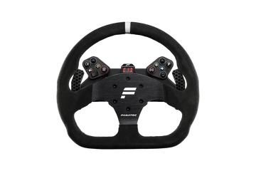 Fanatec CSL GT V2 wheel with suede rim, front view