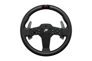 Fanatec CSL P1 V2 wheel with QR2 Lite, front view