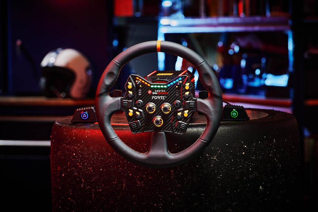 GT Forte steering wheel Asetek SimSports