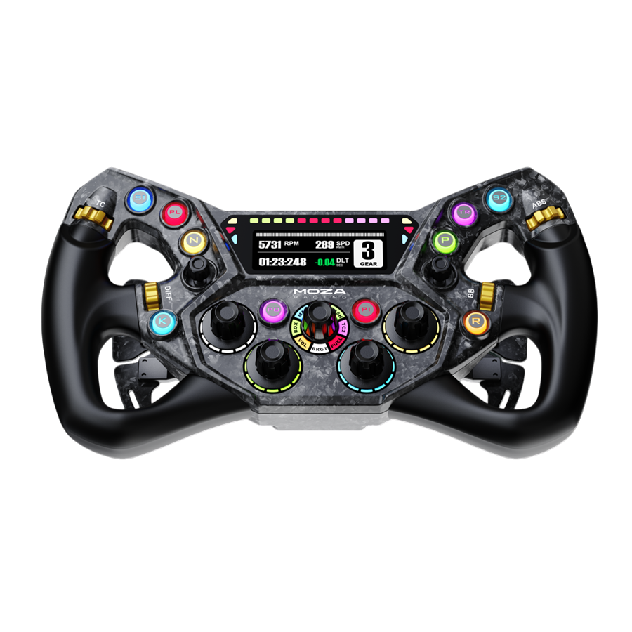 Ks Pro Rear MOZA KS Pro 300mm Steering Wheel | 2.99” RGB Display | Simufy