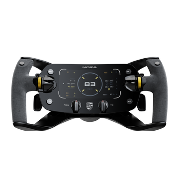 MOZA Porsche Mission R, officially licensed sim racing wheel with 5.4-inch OLED display