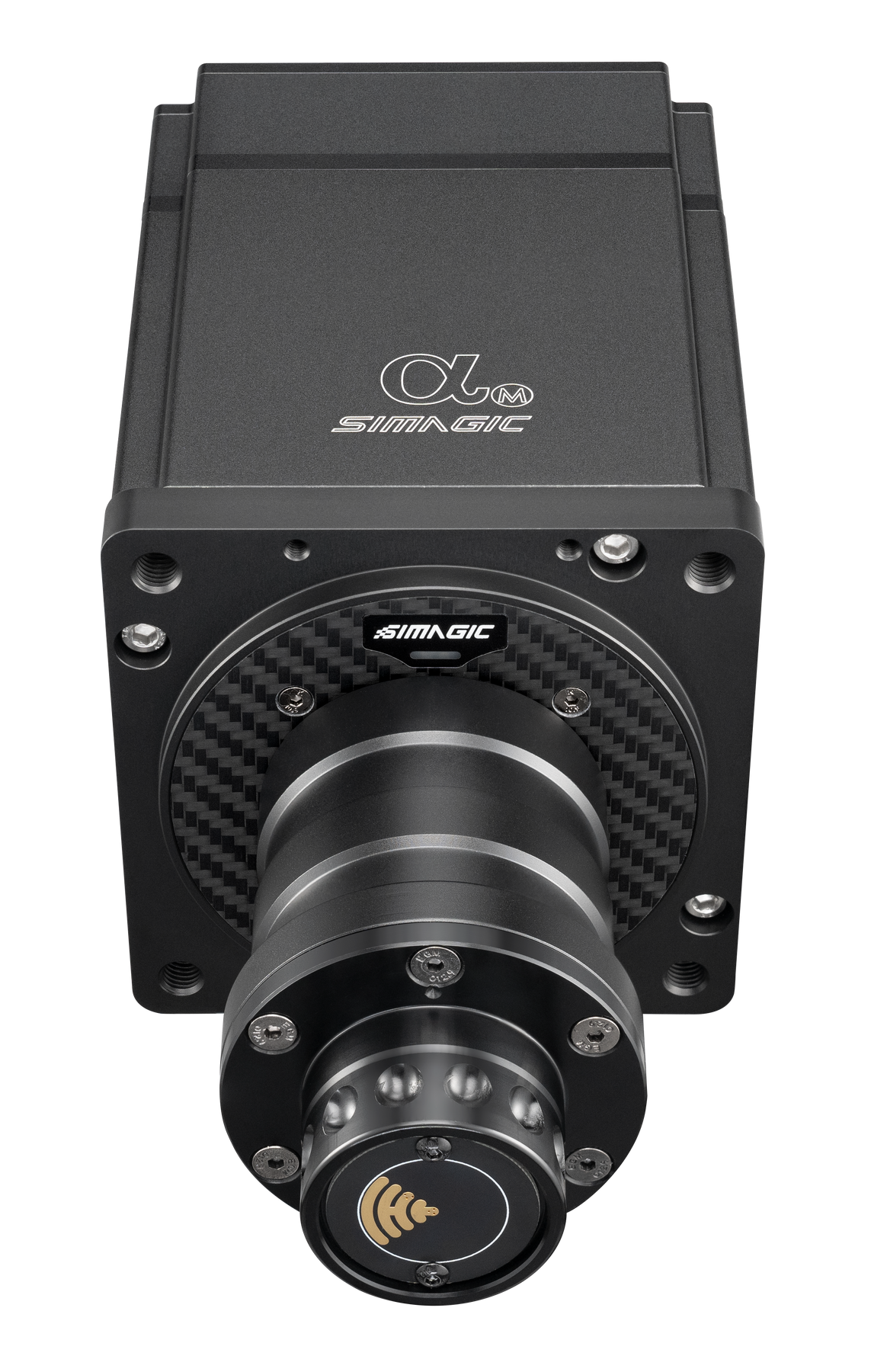 Simagic Alpha Mini 10 Nm base Direct Drive vista de tres cuartos