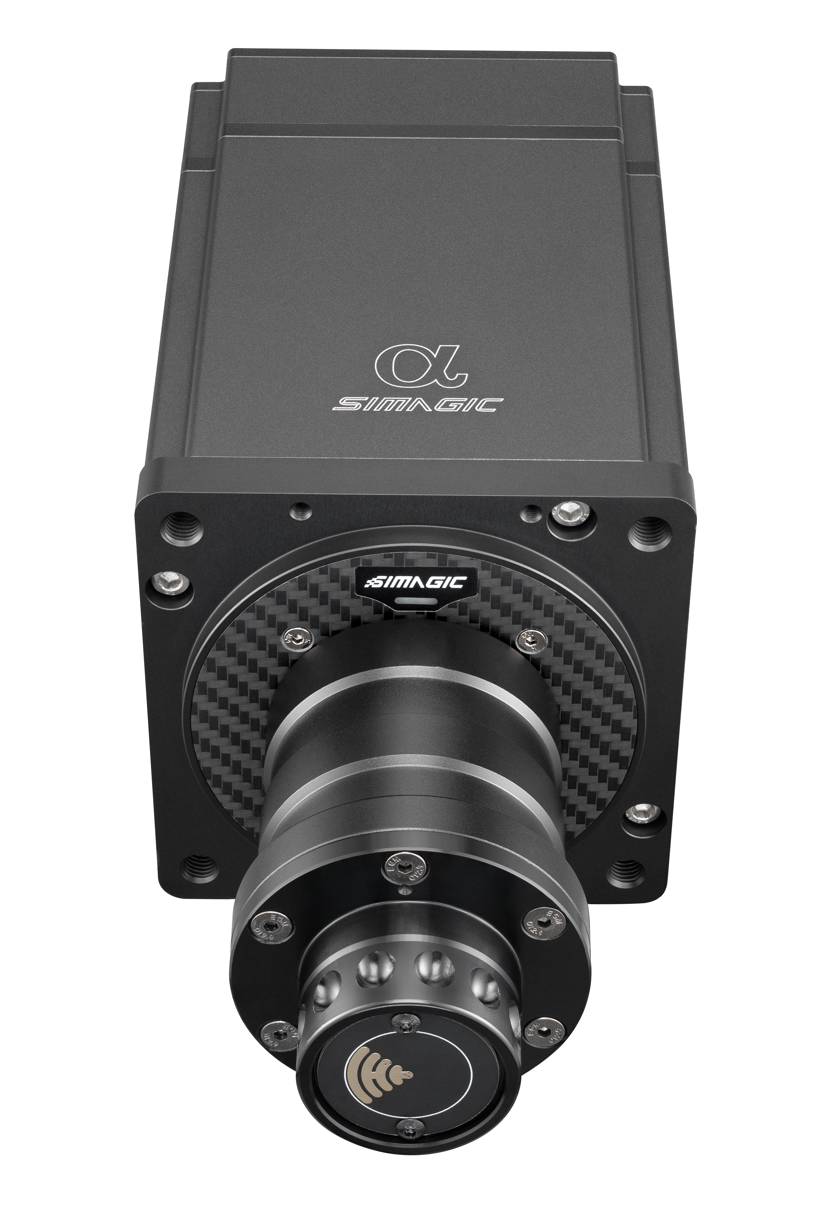 Simagic Alpha 15 Nm base Direct Drive vista de tres cuartos
