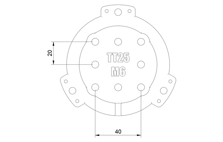 Mounting Kit for Dayton Audio TT25 | Simufy
