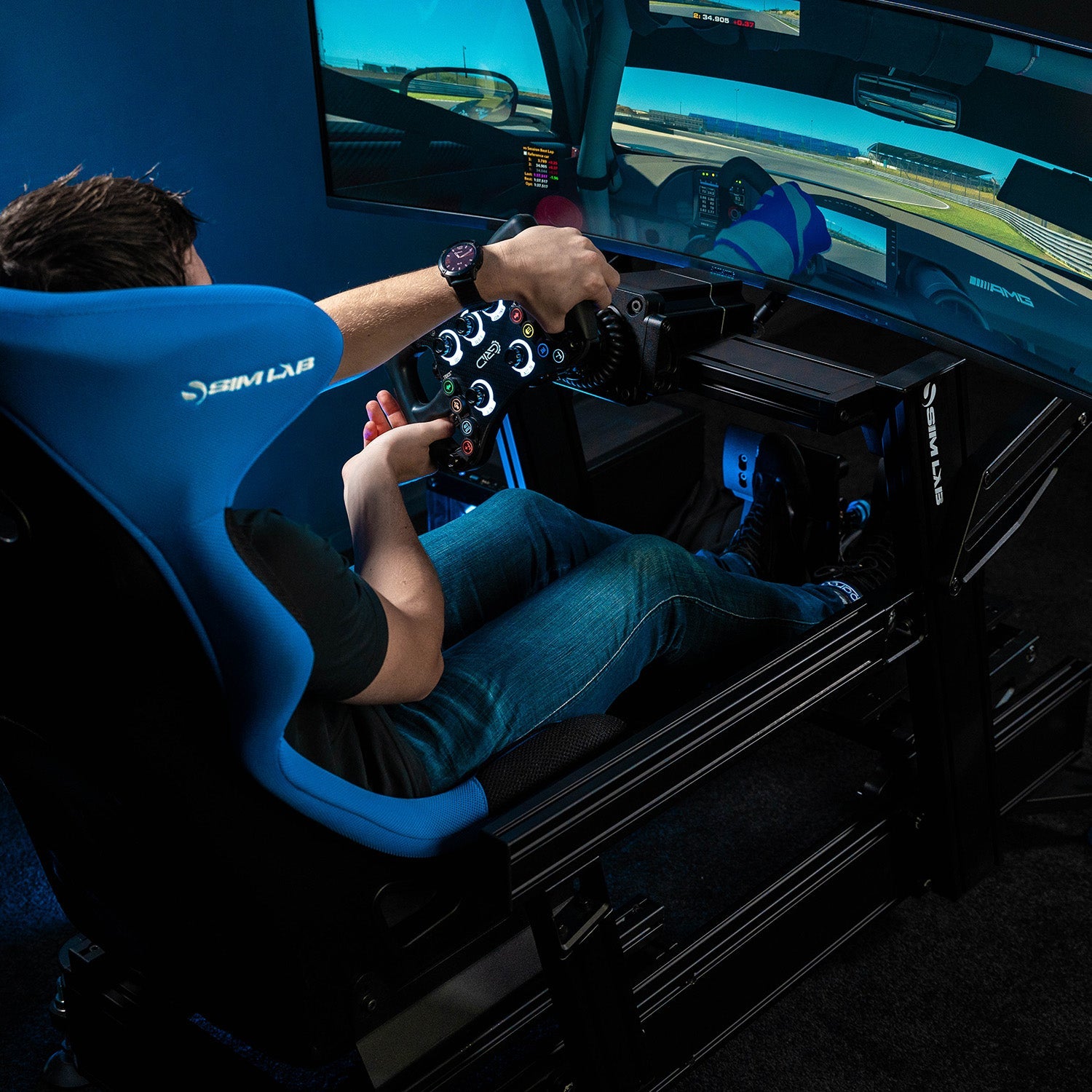 Simracing P1X Pro Sim-Lab Cockpit: Extreme Rigidity | Simufy