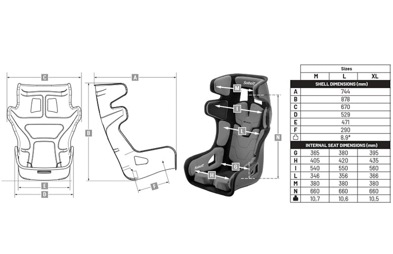 Baquet Sabelt GT PAD XL