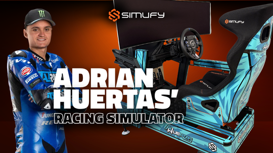 El simulador de Adrián Huertas: un setup profesional para entrenar fuera de pista