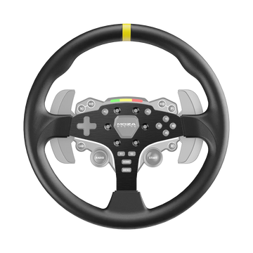 MOZA 305 mm round rim for ES/ESX wheel with microfibre grips
