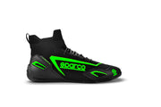 Refurbished Sparco Hyperdrive Gaming Boots Size 41 Black / Fluorescent Green
