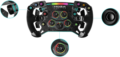 Steering wheel GS V2 Alcantara MOZA Refurbished